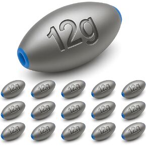 Egg Sinkers Fishing Weights – Lead Oval Sliding Sinkers for Catfish, Bass & Surf Fishing, No-Snag Smooth Hole Design, Heavy Fishing Weights for Bottom Rigs in Lakes, Rivers & Beach in Saudi Arabia