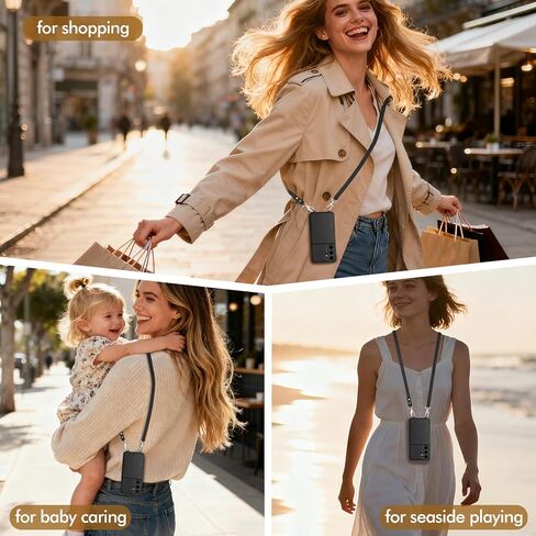 Vofolen for Samsung Galaxy S25 FE Case with Card Holder Crossbody Lanyard Strap Leather Wallet Case with Magnetic Clasp Kickstand Heavy Duty Protective Flip Cover for Galaxy S25FE for Women Black in Kuwait