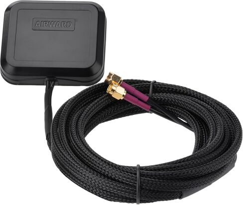 SUPERBAT 4G LTE SMA Male MIMO Antenna Adhesive Magnet Mount with 10ft Extension Cables for Verizon AT&T T-Mobile Sprint 4G LTE Router Cellular IoT Gateway Mobile Broadband Modem Hotspot in Saudi Arabia