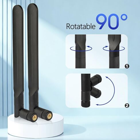 4G LTE Cellular Antenna 3dBi SMA Male Antenna (2-Pack) for 4G LTE Wireless Router CPE Hotspot Industrial IoT Router Cellular Gateway Terminal Outdoor Cellular Security Camera Delivery Locker in Kuwait