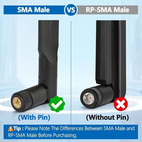 4G LTE Cellular Antenna 3dBi SMA Male Antenna (2-Pack) for 4G LTE Wireless Router CPE Hotspot Industrial IoT Router Cellular Gateway Terminal Outdoor Cellular Security Camera Delivery Locker in Kuwait