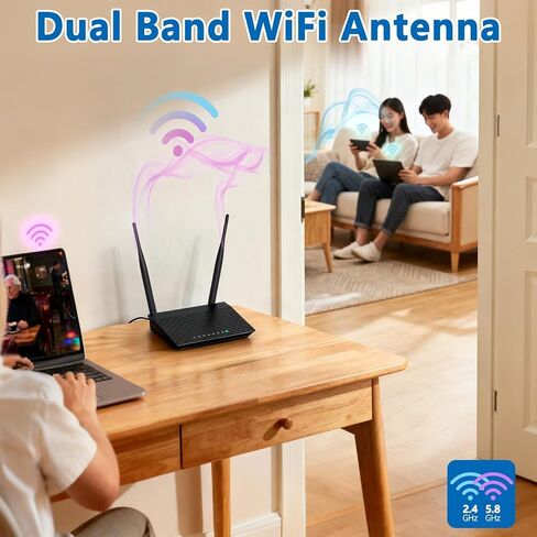 Dual Band WiFi Antenna 2.4GHz 5GHz 5.8GHz 6dBi RP-SMA Male MIMO Antenna for WiFi Router Wireless Network Card USB Adapter Security IP Camera Video Surveillance Monitor (2-Pack) in Kuwait