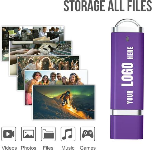 Custom USB Flash Drive 32GB 3.0 100 Pack, Lighter-Shaped USB Drives Printed with Your Logo, Customized Memory Sticks Bulk Personalized Thumb Drives for Event Giveaways, Branding Made Easy with JBOS in Saudi Arabia