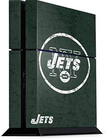 ملصق Skinit المخصص للألعاب متوافق مع وحدة تحكم PS4 - تصميم مرخص رسميًا من NFL New York Jets in Kuwait
