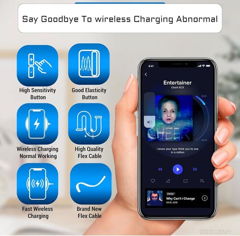 آيفون 11 برو ماكس الشحن اللاسلكي لفائف حجم كتم زر استبدال إصلاح NFC رقاقة الكابلات المرنة OEM زر صامت التبديل التحكم قوس معدني مجموعة أدوات الإصلاح الكاملة A2161 A2220 A2218 in Saudi Arabia