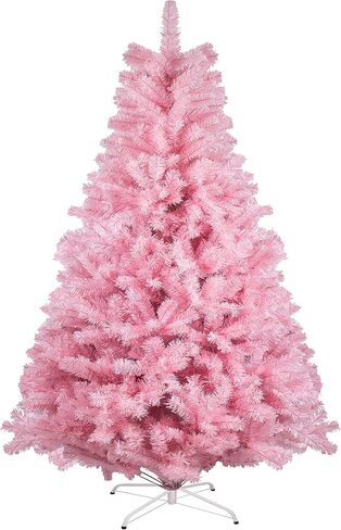 7.5FT 1,800 Tips Artificial Christmas Pine Tree Fake Xmas Spruce Trees Holiday Decoration with Metal Stand Easy Assembly for Outdoor and Indoor Decor White in Kuwait
