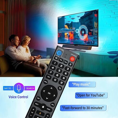 بديل جهاز التحكم عن بعد الصوتي V3 Pro لموديلات VSeeBox V5/ V3/ V2/ V1 Pro، V3 Plus، V1 Max/Elite in Kuwait