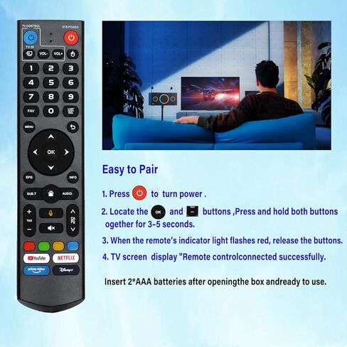 بديل جهاز التحكم عن بعد الصوتي V3 Pro لموديلات VSeeBox V5/ V3/ V2/ V1 Pro، V3 Plus، V1 Max/Elite in Kuwait