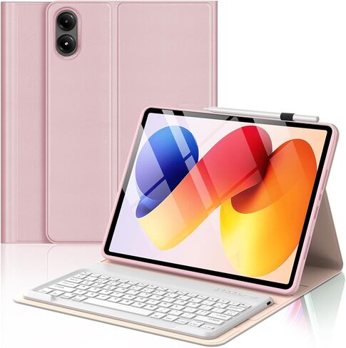 Touch Keyboard Case for Xiaomi Redmi Pad 2 Pro 12.1" 2025, 7 Colors Backlit Detachable Bluetooth Keyboard, Multi-Touch Trackpad, Folio Cover with Pencil Holder for Redmi Pad Pro/Xiaomi Poco Pad 12.1" in Saudi Arabia