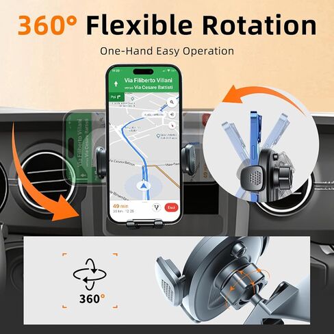 حامل هاتف لسيارة Jeep Wrangler / Gladiator 2018-2023، حامل هاتف السيارة للوحة القيادة - قابل للدوران 360 درجة وقابل للتعديل - حامل سيارة للهاتف المحمول بدون استخدام اليدين، ملحقات داخلية للسيارة لسيارة Jeep Wrangler in Kuwait