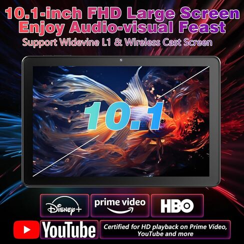 تابلت 10 بوصة أندرويد 15، ذاكرة وصول عشوائي 18 جيجابايت + ذاكرة تخزين داخلية 128 جيجابايت + 1 تيرابايت قابلة للتوسيع، شاشة IPS عالية الدقة 1280 × 800، معالج ثماني النواة، بطارية 6000 مللي أمبير، Widevine L1، 5G WiFi، بلوتوث 5.0، كاميرا مزدوجة 5 ميجابكسل + in Kuwait