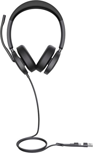 سماعة رأس Yealink UH48 Dual UC - USB-C/A، تقنية Hybrid ANC، 4 ميكروفونات لإلغاء الضوضاء، أضواء مشغولة مزدوجة in Kuwait