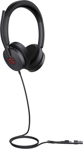 سماعة رأس Yealink UH48 Dual UC - USB-C/A، تقنية Hybrid ANC، 4 ميكروفونات لإلغاء الضوضاء، أضواء مشغولة مزدوجة in Kuwait