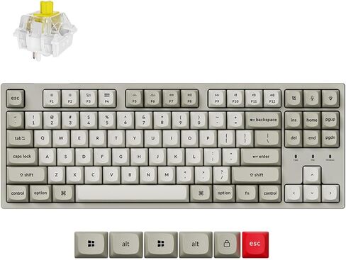 Keychron C1 Pro 8K Swappable RGB Backlight Keyboard Banana Switch - Retro in Saudi Arabia