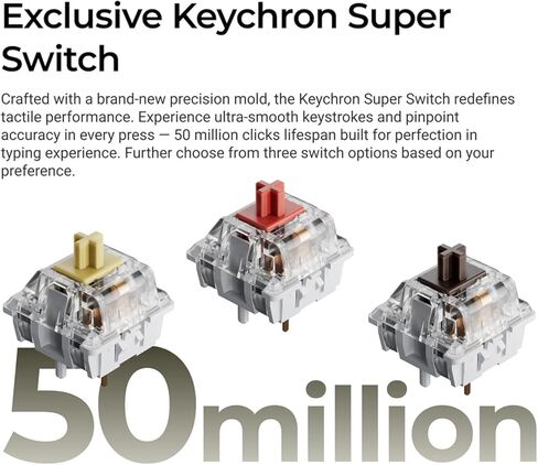 Keychron C1 Pro 8K Swappable RGB Backlight Keyboard Banana Switch - Retro in Saudi Arabia