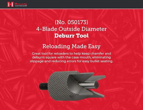Hornady 4 Blade Outside Diameter Deburring Tool 050173 - Case Prep Reloading Tool Removes Burrs from The Case Mouths for Accurate Bullet Seating -Chamfer Tool Bit for Use with Case Prep Tools in Saudi Arabia