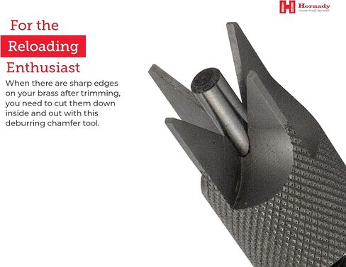 Hornady 4 Blade Outside Diameter Deburring Tool 050173 - Case Prep Reloading Tool Removes Burrs from The Case Mouths for Accurate Bullet Seating -Chamfer Tool Bit for Use with Case Prep Tools in Saudi Arabia