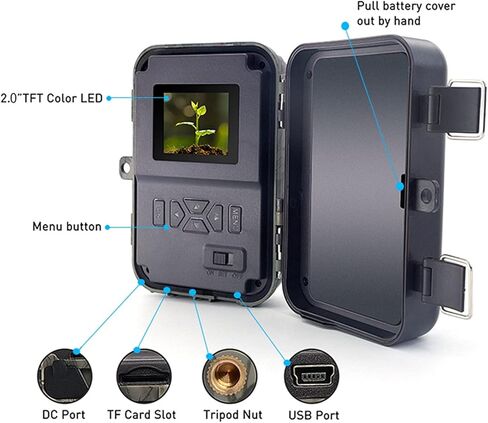 Camera 32MP 1080P HD2.0 TFT Waterproof Outdoor Animal Photo Traps Night Vision Field Camera in Saudi Arabia
