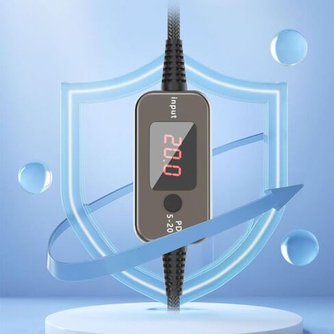 PD100W USB C إلى DC5521 سلك شحن سريع 5 فولت 9 فولت 12 فولت 15 فولت 20 فولت 5A كابل إمداد الطاقة قابل للتعديل مع محولات متعددة in Kuwait
