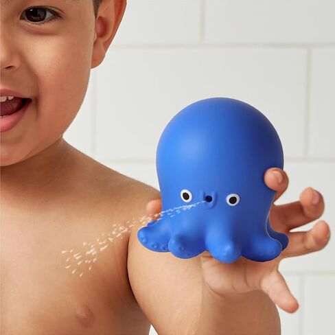 Itzy Ritzy Stack & Squirt Bath Toy Set - Includes Stackable Lighthouse & Water-Squirting Seagull and Octopus (Nautical) in Saudi Arabia