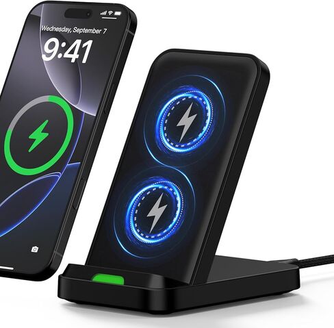 Samsung Wireless Charger Fast Charging Stand Desk Phone Station for Android Samsung Galaxy S25 Ultra/S24/S23/S22/S21/S20l,15W Fast Wireless Charger Pad for Motorola Edge 2025/G Stylus 5G/G Power 2025 in Saudi Arabia