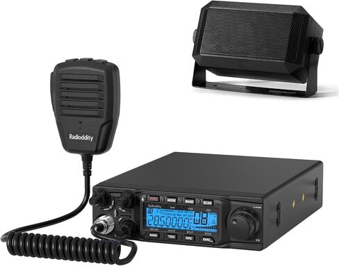 Radioddity QT80 راديو بطول 10 أمتار، راديو هام للهواة عالي الطاقة 80 وات، جهاز إرسال واستقبال متنقل SSB/AM/FM/PA مع تقليل الضوضاء RX وTX، ASQ، تنبيه عالي SWR ومكبر صوت صغير خارجي RS58 5W in Kuwait