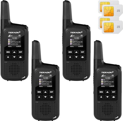 TIDRADIO TD-M2 Rapid Global 4G LTE Walkie Talkies Unlimited Range with SIM Cards, Manage via APP, Long Distance Nationwide PoC Two Way Radios for Family, Logistics, Truck Fleet, Mall, 2 Pack in Saudi Arabia