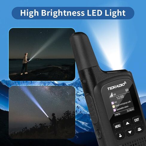 TIDRADIO TD-M2 Rapid Global 4G LTE Walkie Talkies Unlimited Range with SIM Cards, Manage via APP, Long Distance Nationwide PoC Two Way Radios for Family, Logistics, Truck Fleet, Mall, 2 Pack in Saudi Arabia