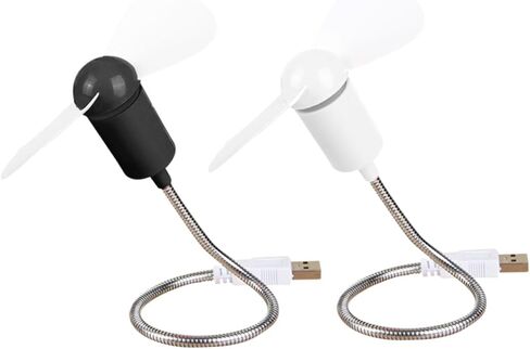 COHEALI 5 قطع USB صغيرة مرنة مراوح مكتب صامتة مراوح تبريد محمولة لأجهزة الكمبيوتر المحمول وأجهزة الكمبيوتر المحمولة، محركات هواء صغيرة قابلة للتعديل مناسبة للاستخدام المنزلي المكتبي لون عشوائي in Kuwait