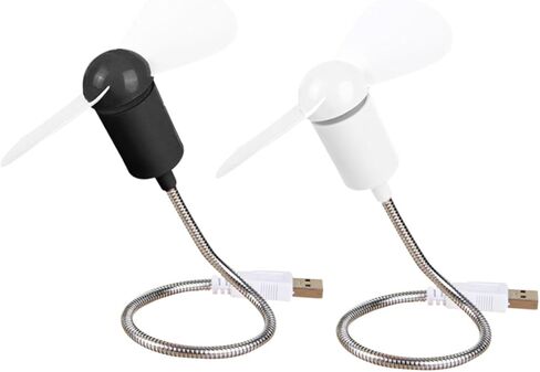 5 قطع من مراوح مكتب USB صغيرة مرنة وهادئة لتبريد الكمبيوتر، مراوح USB صغيرة محمولة مع رقبة قابلة للتعديل للاستخدام في المنزل والمكتب والسفر (لون عشوائي) in Kuwait