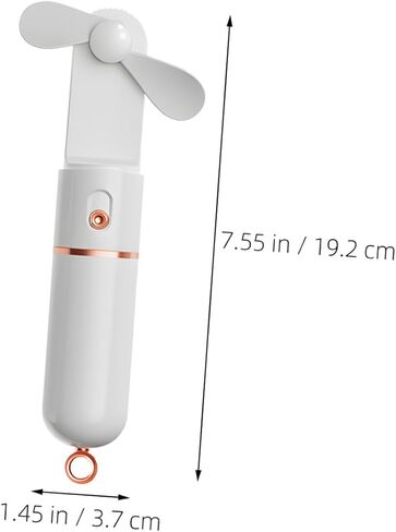 Vaguelly Mini Handheld USB Fan 2000mah Rechargeable Portable Personal Cooling Fan with 3-speed Settings Foldable White for Travel Office Outdoor Use in Saudi Arabia