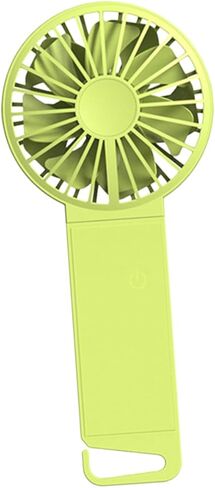 BESPORTBLE USB Folding Mini Fan Rechargeable Handheld Personal Fan for Home Office Travel Use Fluorescent Green Compact Size 85x35x193mm in Saudi Arabia