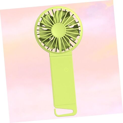 BESPORTBLE USB Folding Mini Fan Rechargeable Handheld Personal Fan for Home Office Travel Use Fluorescent Green Compact Size 85x35x193mm in Saudi Arabia