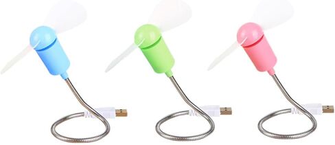 5pcs USB Mini Fans Flexible Quiet Cooling Set for Laptop and Desktop, Portable Personal Small Fans for Office and Travel Random Color in Saudi Arabia