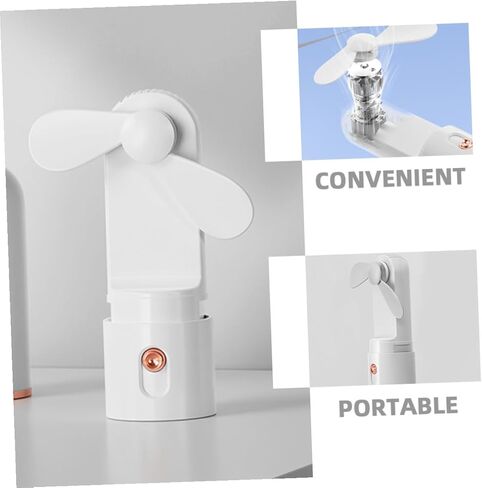 VANZACK Rechargeable Mini Handheld Fan USB Portable Electric Fan 3-speed Adjustable with 2000mah Battery for Travel Outdoor Office White in Kuwait