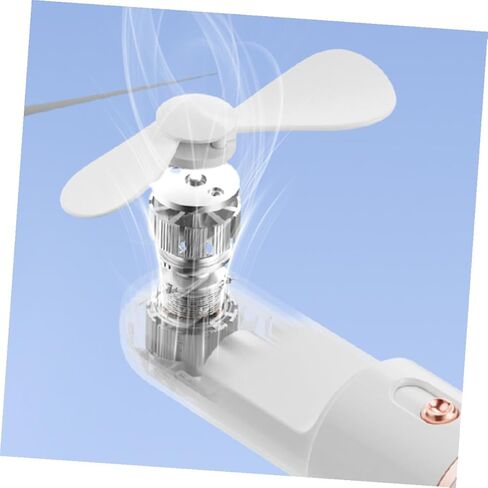 VANZACK Rechargeable Mini Handheld Fan USB Portable Electric Fan 3-speed Adjustable with 2000mah Battery for Travel Outdoor Office White in Kuwait