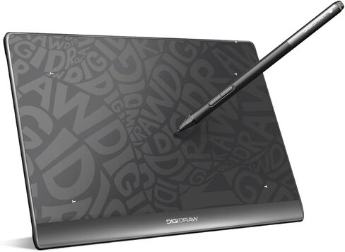 DIGIDRAW T610 Drawing Tablet Paper Like Graphics Drawing Tablet with 16384 Stylus Battery Free Pen,Tablet 10"x6" for Mac, Windows and Chromebook in Saudi Arabia