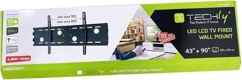 Fixed TV Wall Mount for LCD LED TV 55-120", Load Capacity: 90KG, VESA: from 100x100mm to 800x400mm, Maximum Distance from Wall: 25mm in Saudi Arabia