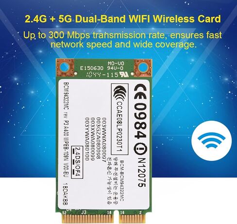 بطاقة مزدوجة النطاق Pcie WiFi بمعدل 300 ميجابت/ثانية للسرعة السريعة، 2.4 جيجا بايت + 5 جيجا من التكنولوجيا اللاسلكية لتغطية واسعة، مناسبة لمعظم أجهزة الكمبيوتر المحمولة، والأجسام المخصصة للهيئات القابلة للنقل in Kuwait