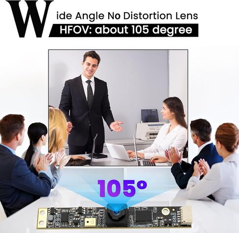 8MP Ultra HD USB Camera with Microphone,2448P 30fps,105° Wide Angle Lens Lightburn Compatible for 3D Printers Plug and Play Works with Windows,Mac,Linux, Raspberry Pi in Saudi Arabia
