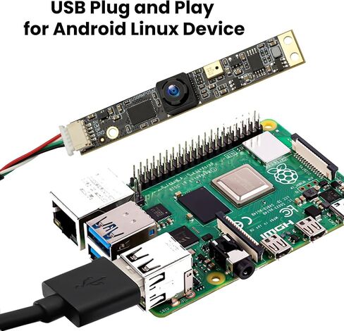 8MP Ultra HD USB Camera with Microphone,2448P 30fps,105° Wide Angle Lens Lightburn Compatible for 3D Printers Plug and Play Works with Windows,Mac,Linux, Raspberry Pi in Saudi Arabia