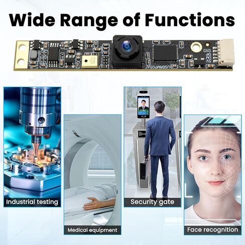 8MP Ultra HD USB Camera with Microphone,2448P 30fps,105° Wide Angle Lens Lightburn Compatible for 3D Printers Plug and Play Works with Windows,Mac,Linux, Raspberry Pi in Saudi Arabia