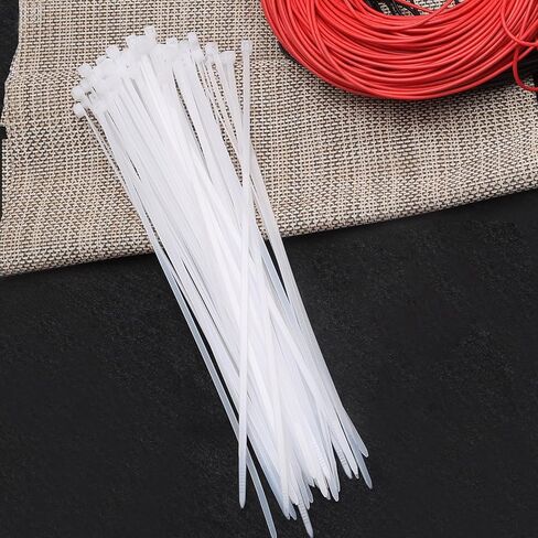 80PCS Cable Zip Ties 11.8 inch White Multi-Purpose Self-Locking Nylon Cable Cord Management Plastic Wire Ties for Home Office Garden Workshop in Saudi Arabia