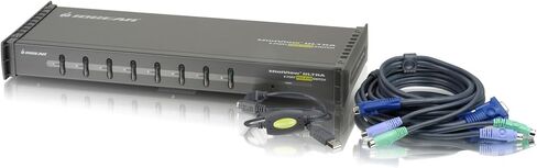 IOGEAR 8-Port MiniView Ultra KVM Switch with Cables, PS2 and USB, GCS138KITUP in Saudi Arabia