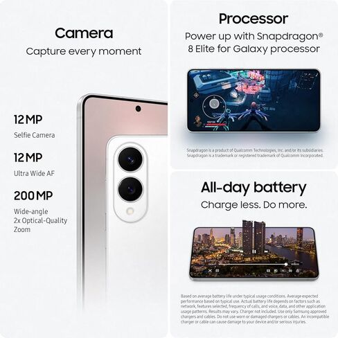 هاتف Samsung Galaxy S25 Edge، هاتف ذكي AI بسعة 512 جيجابايت، نظام Android غير مقفل، فيديو ليلي، معالج سريع، شاشة ProScaler، بطارية طوال اليوم، 2025، ضمان الشركة المصنعة لمدة سنة واحدة في الولايات المتحدة، Titanium Icyblue (متجدد) in Kuwait