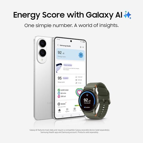 هاتف Samsung Galaxy S25 Edge، هاتف ذكي AI بسعة 512 جيجابايت، نظام Android غير مقفل، فيديو ليلي، معالج سريع، شاشة ProScaler، بطارية طوال اليوم، 2025، ضمان الشركة المصنعة لمدة سنة واحدة في الولايات المتحدة، Titanium Icyblue (متجدد) in Kuwait