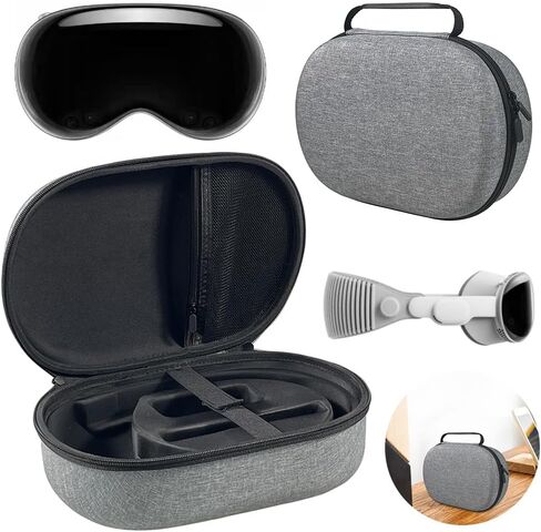 Shockproof Protective Hard Case with Mesh Carrying Case Pocket Portable Travel Carry Handbag for Headset Accessories in Kuwait