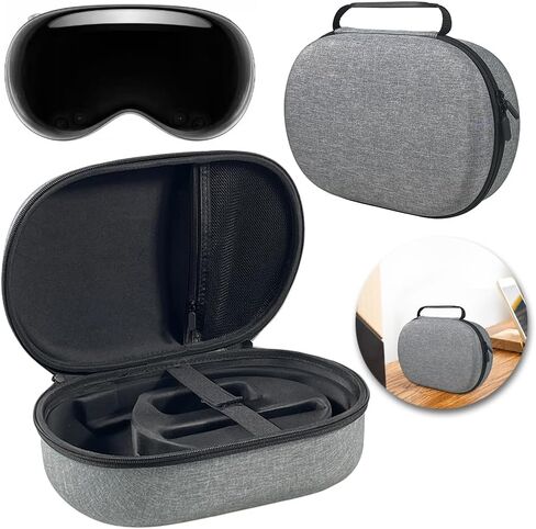 Shockproof Protective Hard Case with Mesh Carrying Case Pocket Portable Travel Carry Handbag for Headset Accessories in Kuwait