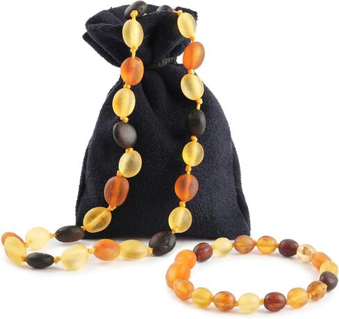 Baltic Amber Necklace And Bracelet Gift Set – Genuine Gemstone – Handcrafted With Gift Packaging & Certificate in Saudi Arabia