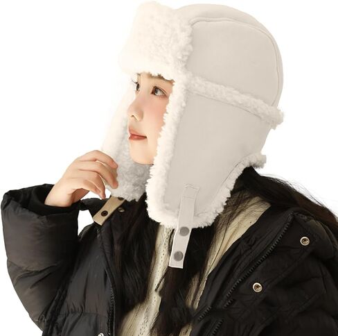 IPENNY Kids Winter Trapper Hat - Windproof Warm Fleece Lined Cap with Adjustable Ear Flaps for Boys & Girls Outdoor Snow Play in Saudi Arabia